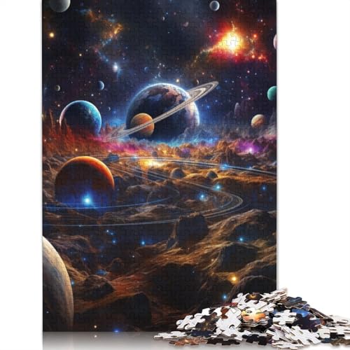 Puzzle 1000 Teile für Erwachsene, Buntes Universum-Puzzle für Erwachsene, Kartonpuzzle, Lernspiel für Erwachsene und Kinder, Größe: 38 x 26 cm von LiJianXXS