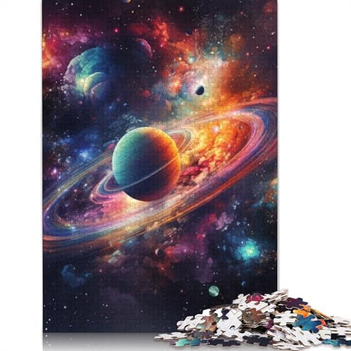 Puzzle 1000 Teile für Erwachsene, Buntes Universum-Puzzle für Erwachsene, Kartonpuzzle, Lernspiel für Erwachsene und Kinder, Größe: 38 x 26 cm von LiJianXXS