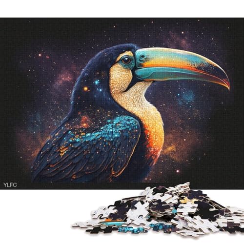 Puzzle 1000 Teile für Erwachsene, Cosmic Toucan, Puzzle für Erwachsene, Kartonpuzzle, Lernspiele für Erwachsene und Kinder 38x26cm/1000 Teile von LiJianXXS