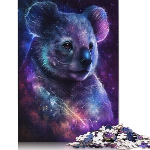 Puzzle 1000 Teile für Erwachsene, Galaxie-Tier-Koala-Puzzle für Erwachsene und Kinder, Holzpuzzle, Heimdekorations-Puzzle (Größe 75 x 50 cm) von LiJianXXS