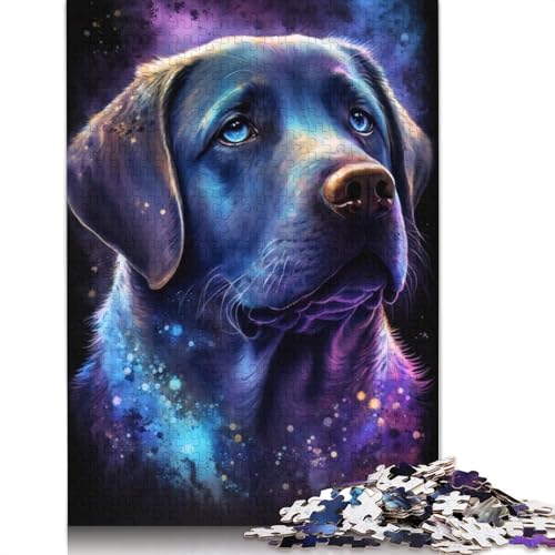 Puzzle 1000 Teile für Erwachsene, Galaxy Labrador, Puzzles für Erwachsene und Kinder, Kartonpuzzle, Lernspiel, Herausforderungsspielzeug (Größe 38 x 26 cm) von LiJianXXS