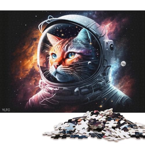 Puzzle 1000 Teile für Erwachsene, Kosmischer Astronautenfuchs, Puzzle für Erwachsene, Kartonpuzzle, Lernspiele für Erwachsene und Kinder 38x26cm/1000 Teile von LiJianXXS