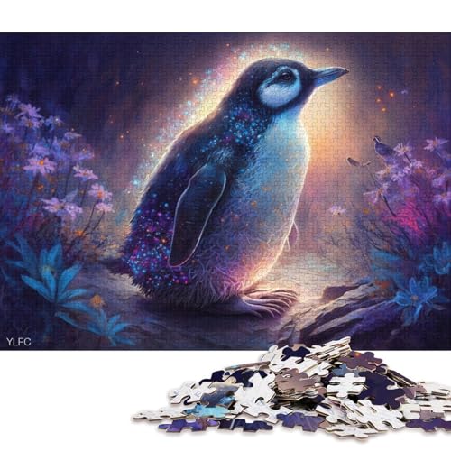 Puzzle 1000 Teile für Erwachsene, Pinguine im Dschungel, Puzzles für Erwachsene, Papppuzzles, Familienunterhaltungsspielzeug 38x26cm/1000 Teile von LiJianXXS