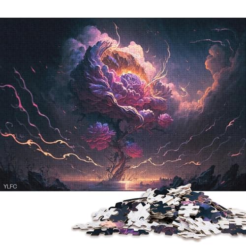 Puzzle 1000 Teile für Erwachsene, Rosenwolken-Puzzle für Erwachsene, Kartonpuzzle, Puzzle für Kindergeschenke 38x26cm/1000 Teile von LiJianXXS