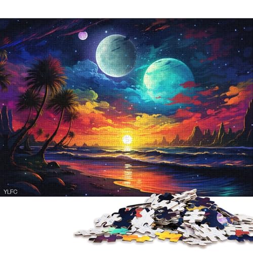 Puzzle 1000 Teile für Erwachsene, Schöne Strände, Puzzles für Erwachsene, Holzpuzzles, Lernspiele für Erwachsene und Kinder 75x50cm/1000 Teile von LiJianXXS