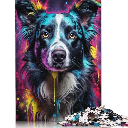 Puzzle 1000 Teile für Erwachsene, Tier-Puzzle mit bunten Hunden, Holzpuzzle, tolles Geschenk für Erwachsene und Kinder, Größe: 75 x 50 cm Puzzle 1000 Teile für Erwachsene, Tier-Puzzle mit bunten Hunden, Holzpuzzle, tolles Geschenk für Erwachsene und Kinder, Größe: 75 x 50 cm von LiJianXXS