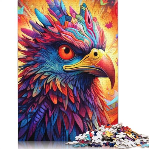 Puzzle 1000 Teile für Erwachsene, buntes Adler-Puzzle für Erwachsene, Karton-Puzzle, Lernpuzzle, Familienspiel, Größe 38 x 26 cm von LiJianXXS