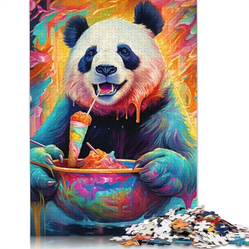 Puzzle 1000 Teile für Erwachsene, buntes Tier-Panda-Puzzle, Karton-Puzzle, Familienunterhaltungsspielzeug, Größe: 38 x 26 cm von LiJianXXS