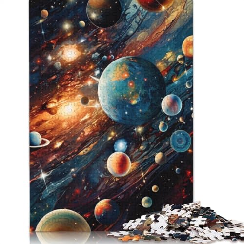 Puzzle 1000 Teile für Erwachsene, farbenfrohes Universum-Puzzle für Kinder, Holzpuzzle, gutes Geschenk für Erwachsene und Kinder von LiJianXXS