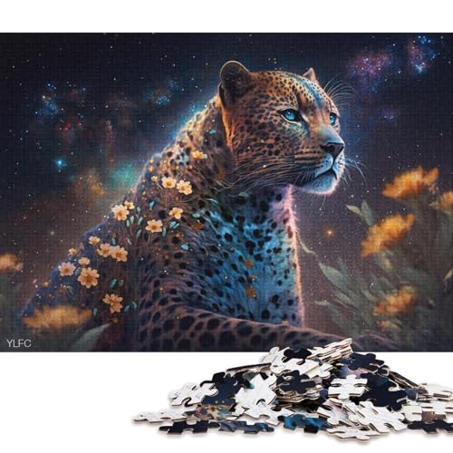 Puzzle 1000 Teile für Erwachsene, kosmische Galaxie, Leoparden-Puzzle für Erwachsene, Kartonpuzzle, Puzzle für Kinder, Geschenke 38x26cm/1000 Teile von LiJianXXS