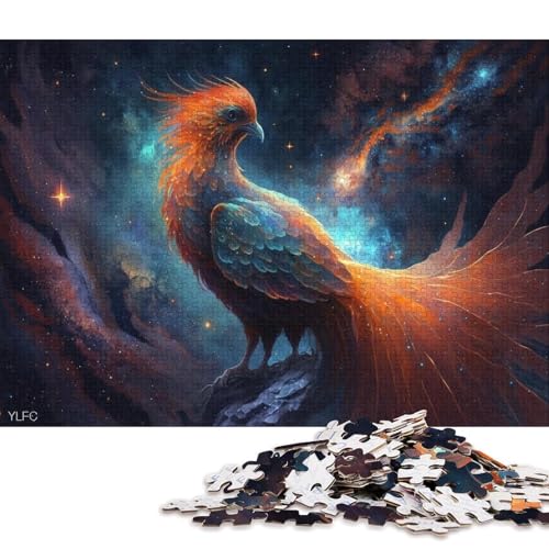 Puzzle 1000 Teile für Erwachsene, kosmisches Galaxie-Phönix-Puzzle für Erwachsene, Holzpuzzle, Lernspiele für Erwachsene und Kinder 75x50cm/1000 Teile von LiJianXXS