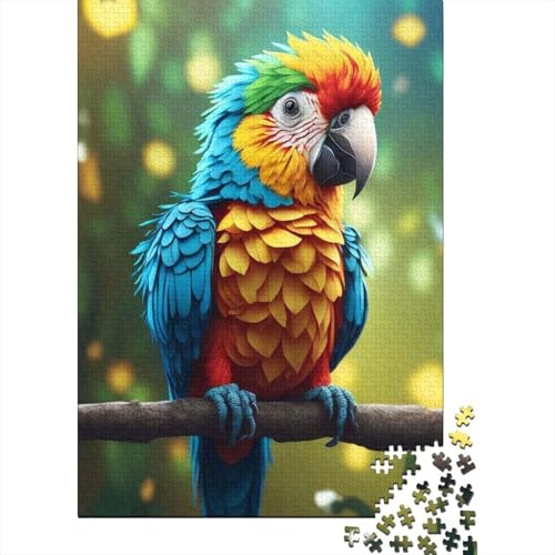 Puzzle 1000 Teile für Erwachsene Baby-Papagei-Puzzle Teenager Holzpuzzle Lernpuzzle Heimdekoration Größe: 75 x 50 cm von LiJianXXS