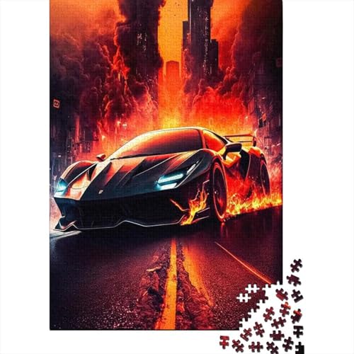 Puzzle 1000 Teile für Erwachsene Cooles Sportwagen-Puzzle für Erwachsene Holzpuzzle Tolles Geschenk für Erwachsene und Kinder Größe: 75 x 50 cm von LiJianXXS