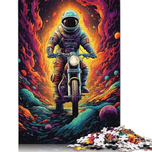 Puzzle 1000 Teile für Erwachsene und Kinder, Psychedelisches Mountainbike-Puzzle für Erwachsene, Kartonpuzzle, Lernspiel, Herausforderungsspielzeug, 38 x 26 cm von LiJianXXS