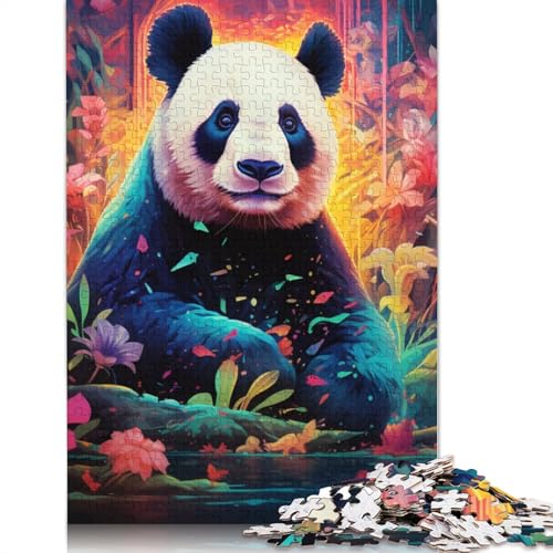 Puzzle 1000 Teile für Erwachsene und Kinder von Art Animal Panda Puzzle für Erwachsene Kartonpuzzle Lernspiel für Erwachsene und Kinder Größe: 38 x 26 cm von LiJianXXS