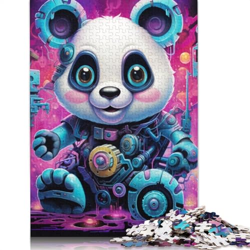 Puzzle 1000 Teile für Erwachsene und Kinder von Colorful Art Panda-Puzzle für Erwachsene, Holzpuzzle, Lernspiel für Erwachsene und Kinder, Größe: 75 x 50 cm von LiJianXXS