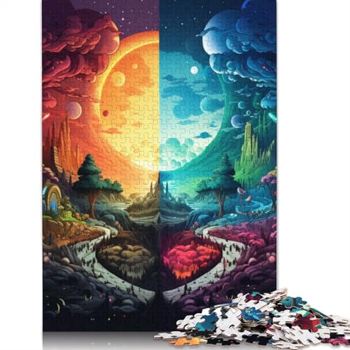 Puzzle 1000 Teile für Erwachsene und Kinder von Fantasy Landscape Puzzle für Erwachsene Holzpuzzle Lernspiel für Erwachsene und Kinder Größe: 75x50cm von LiJianXXS