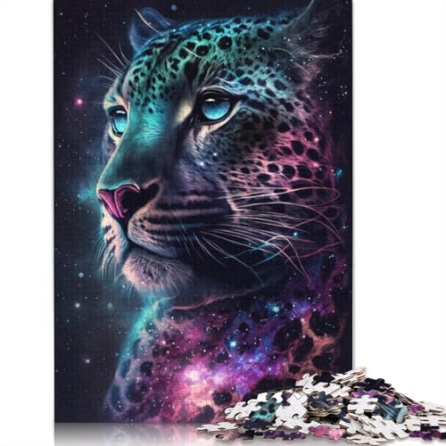 Puzzle 1000 Teile für Erwachsene und Kinder von Galaxy Leopard. Puzzles für Erwachsene, Holzpuzzle, tolle Geschenke für Weihnachten (Größe 75 x 50 cm) von LiJianXXS