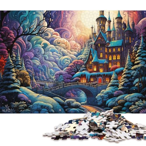 Puzzle 1000 Teile für Erwachsene und Kinder von Psychedelic Magic Winter Wonderland. Puzzle für Erwachsene. Puzzle aus Pappe. Lernspielzeug. Familienspiele (Größe 38 * 26 cm) von LiJianXXS