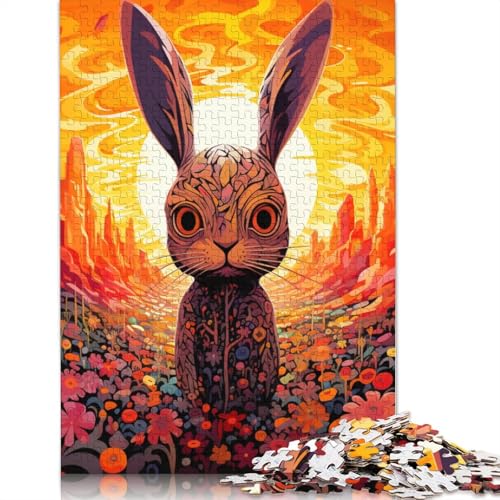 Puzzle Art Rabbits 1000-teiliges Puzzle für Erwachsene, Kartonpuzzle für Erwachsene und Kinder ab 12 Jahren, Spielzeug, Denkspiel, Größe: 38 x 26 cm von LiJianXXS