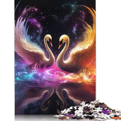 Puzzle Art Tiere Flamingos Puzzle für Erwachsene 1000-teiliges Holzpuzzle für Erwachsene und Kinder ab 12 Jahren Unterhaltung Größe: 75x50cm von LiJianXXS