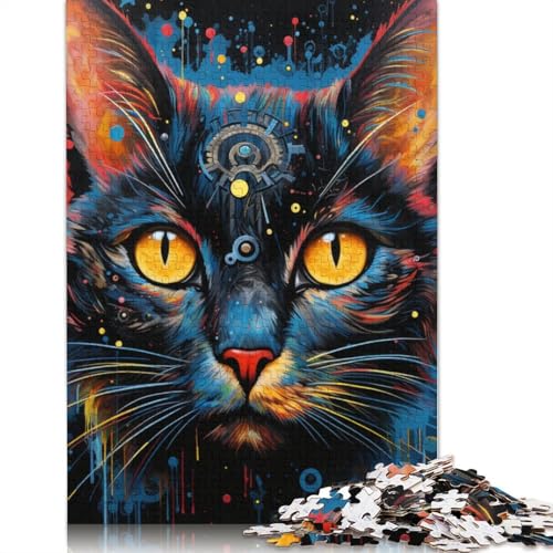 Puzzle Art Totenkopf 1000-teiliges Puzzle für Erwachsene, Holzpuzzle für Erwachsene und Kinder ab 12 Jahren, Spielzeug, Denkspiel, Größe: 75 x 50 cm von LiJianXXS