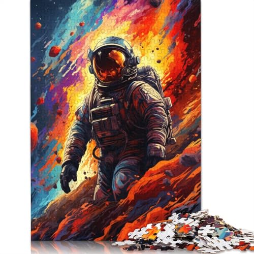 Puzzle Astronauten im geheimnisvollen Universum, 1000-teiliges Puzzle für Erwachsene, Holzpuzzle für Erwachsene und Kinder, Denkspiel, 75 x 50 cm von LiJianXXS