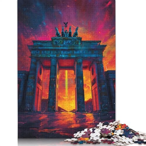 Puzzle Brandenburger Tor, Deutschland Puzzle 1000 Teile Erwachsenenpuzzle Holzpuzzle für Erwachsene und Kinder Denkspiel 75x50cm von LiJianXXS