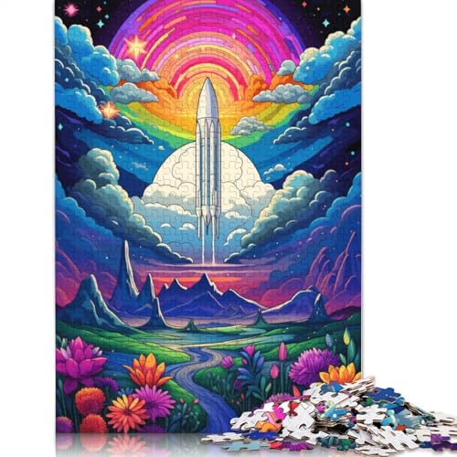 Puzzle Brilliant Rocket Puzzle 1000 Teile Puzzle für Erwachsene, Kartonpuzzle für Erwachsene und Kinder, Denkspiel, 38 x 26 cm von LiJianXXS