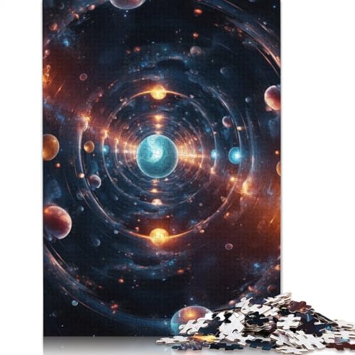 Puzzle Buntes Universum, 1000 Teile, Puzzle für Erwachsene, Holzpuzzle für Erwachsene und Kinder ab 12 Jahren, Spielzeug, Denkspiel, Größe: 75 x 50 cm von LiJianXXS