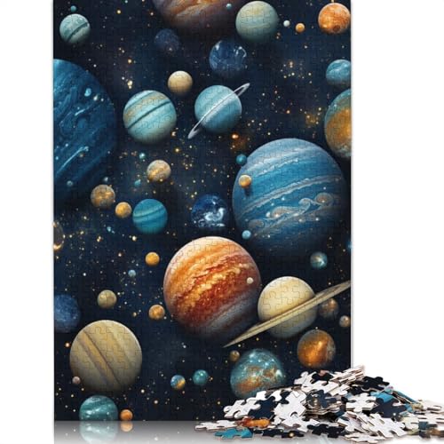 Puzzle Buntes Universum, 1000 Teile, Puzzle für Erwachsene, Kartonpuzzle für Erwachsene und Kinder ab 12 Jahren, Spielzeug, Denkspiel, Größe: 38 x 26 cm von LiJianXXS