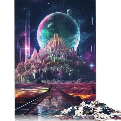 Puzzle Buntes Universum, 1000 Teile, Puzzle für Erwachsene, Kartonpuzzle für Erwachsene und Kinder ab 12 Jahren, Spielzeug, Denkspiel, Größe: 38 x 26 cm von LiJianXXS