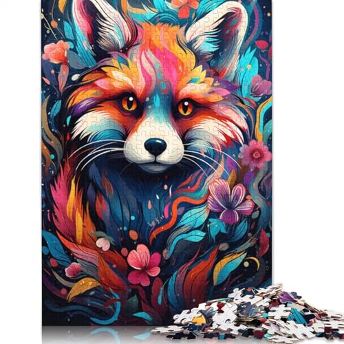 Puzzle Color Painting Waschbär-Puzzle 1000 Teile Erwachsenenpuzzle Kartonpuzzle für Erwachsene und Kinder, Denkspiel 38 x 26 cm von LiJianXXS