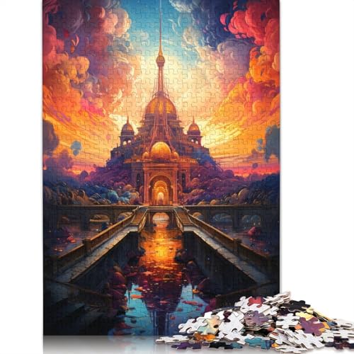 Puzzle Die farbenfrohe Psychedelia von Versailles, 1000-teiliges Puzzle für Erwachsene, Kartonpuzzle für Erwachsene und Kinder, Denkspiel, 38 x 26 cm von LiJianXXS