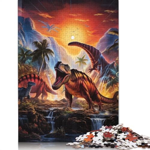 Puzzle Dinosaurierwelt, 1000 Teile, Puzzle für Erwachsene, Kartonpuzzle für Erwachsene und Kinder ab 12 Jahren, Spielzeug, Denkspiel, Größe: 38 x 26 cm von LiJianXXS