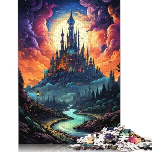 Puzzle Fantasy Castle Puzzle 1000 Teile Erwachsenenpuzzle Kartonpuzzle für Erwachsene und Kinder Denkspiel 38x26cm von LiJianXXS