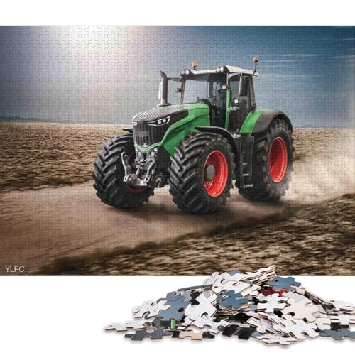 Puzzle-Geschenk, Landwirtschaftswerkzeuge, Traktoren, 1000-teiliges Puzzle, Holzpuzzle für Erwachsene und Kinder ab 12 Jahren, Entspannungs-Puzzlespiele (Größe 75 * 50 cm) von LiJianXXS