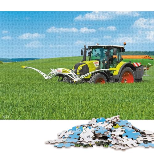 Puzzle Landwirtschaftliche Werkzeuge, Traktoren, 1000-teiliges Puzzle für Erwachsene, Holzpuzzle für Erwachsene und Kinder ab 12 Jahren, lustige Puzzlespiele (Größe 75 * 50 cm) von LiJianXXS