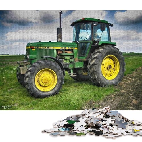 Puzzle Landwirtschaftliche Werkzeuge, Traktoren, 1000-teiliges Puzzle für Erwachsene, Holzpuzzle für Erwachsene und Kinder ab 12 Jahren, lustige Puzzlespiele (Größe 75 * 50 cm) von LiJianXXS