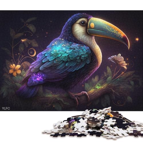 Puzzle Magic Toucan 1000 Teile Puzzle aus Karton, geeignet für Erwachsene und Kinder ab 12 Jahren, Lernspiel, 38 x 26 cm von LiJianXXS