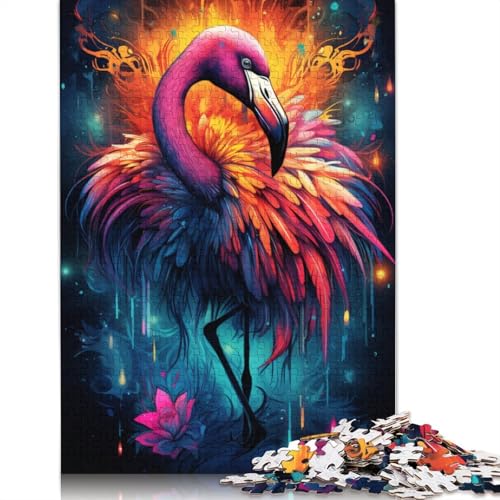 Puzzle Psychedelisches buntes Feuer, 1000 Teile, Kartonpuzzle für Erwachsene und Kinder ab 12 Jahren, tolles Geschenk für Erwachsene, 38 x 26 cm von LiJianXXS