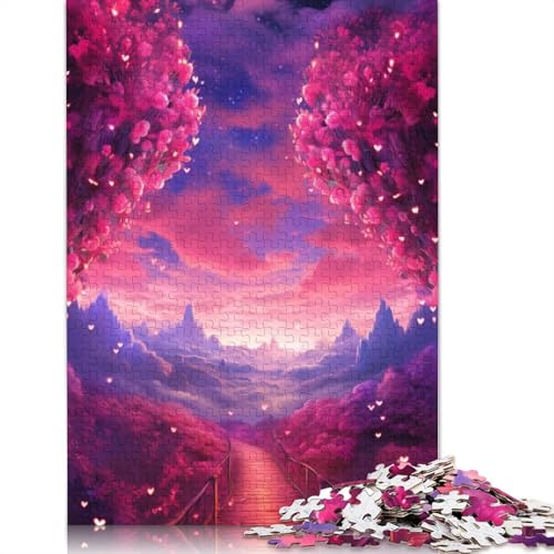 Puzzle Rose Road to The Sky Puzzle 1000 Teile Erwachsenenpuzzle Kartonpuzzle für Erwachsene & Kinder Denkspiel 38x26cm von LiJianXXS