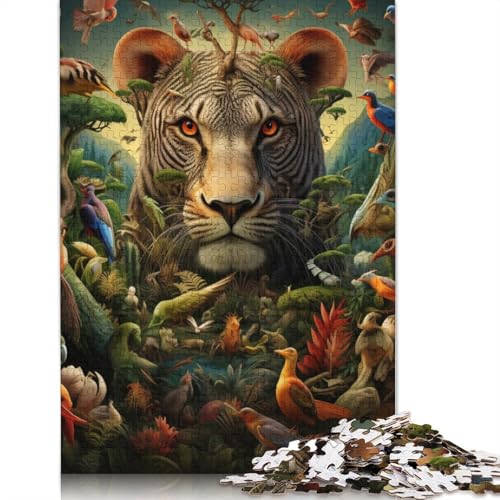 Puzzle Tier Cardboardpeckers 1000-teiliges Puzzle für Erwachsene, Kartonpuzzle für Erwachsene und Kinder ab 12 Jahren, Spielzeug, Denkspiel, Größe: 38 x 26 cm von LiJianXXS