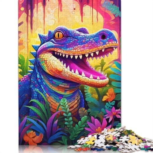 Puzzle Tier Nilkrokodile 1000 Teile Puzzle für Erwachsene Kartonpuzzle für Erwachsene und Kinder ab 12 Jahren Spielzeug Denkspiel Größe: 38x26cm von LiJianXXS