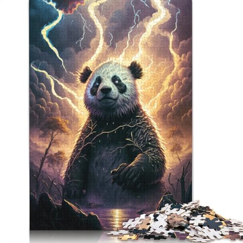 Puzzle Tier Panda Fantasie 1000-teiliges Puzzle Kartonpuzzle für Erwachsene Geschenke Entspannungspuzzles Spiele Größe: 38x26cm von LiJianXXS