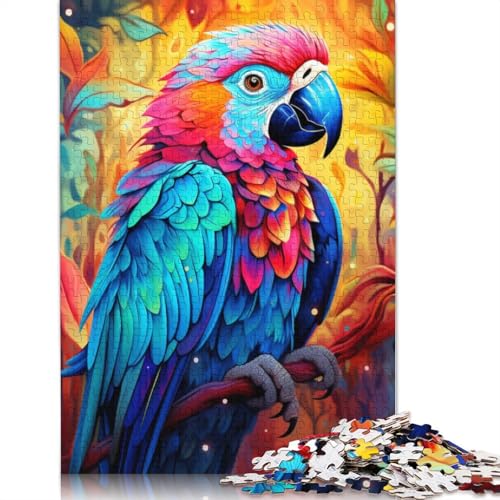 Puzzle Tiere Vögel Papageien 1000-teiliges Puzzle für Erwachsene Kartonpuzzle für Erwachsene und Kinder ab 12 Jahren Spielzeug Denkspiel Größe: 38 x 26 cm von LiJianXXS