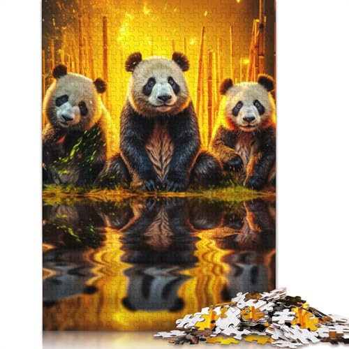 Puzzle Tierpanda, 1000 Teile, Puzzle für Erwachsene, Kartonpuzzle für Erwachsene und Kinder ab 12 Jahren, Spielzeug, Denkspiel, Größe: 38 x 26 cm von LiJianXXS