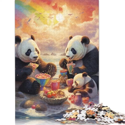 Puzzle Tierpanda 1000 Teile Puzzle Kartonpuzzle für Erwachsene Kinder ab 12 Jahren Entspannungspuzzle Spiele Größe: 38x26cm von LiJianXXS