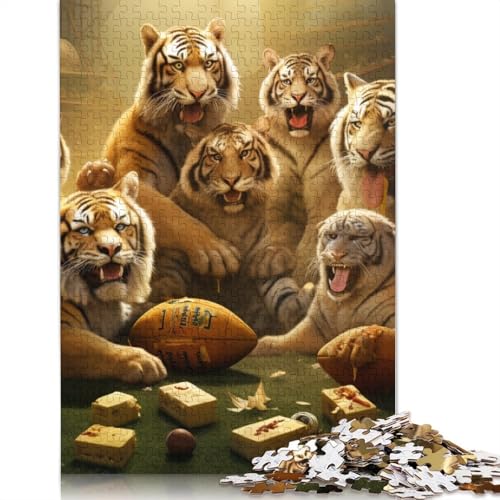 Puzzle Tierparty, 1000 Teile, Puzzle für Erwachsene, Holzpuzzle für Erwachsene und Kinder ab 12 Jahren, Spielzeug, Denkspiel, Größe: 75 x 50 cm von LiJianXXS