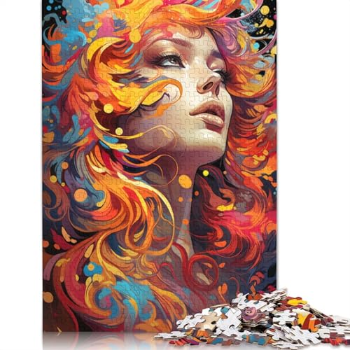 Puzzle Trendy Girl Buntes Puzzle 1000 Teile Erwachsenenpuzzle Holzpuzzle für Erwachsene und Kinder Denkspiel 75x50cm von LiJianXXS